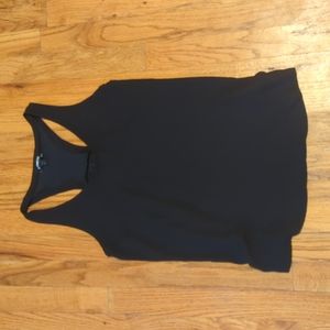 Sheer, black, dressy tank